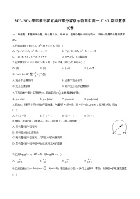 2023-2024学年湖北省宜昌市部分省级示范高中高一（下）期中数学试卷（含解析）