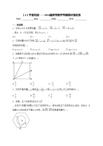 （4）平面向量——2024届高考数学考前模块强化练(含答案)
