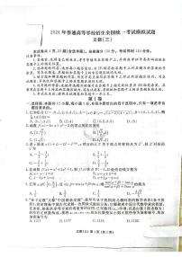 陕西省安康市高新中学，安中分校2024届高三下学期模拟预测文科数学试题