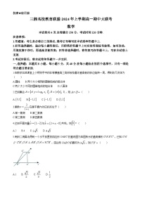 湖南省三湘名校教育联盟2023-2024学年高一上学期期中大联考数学试卷（Word版附解析）