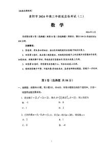 贵阳市2024年高三适应性考试（二）数学试卷及参考答案