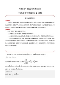 【三轮冲刺】高考数学专题04 三角函数中的新定义问题（强化突破）（新高考新题型）.zip