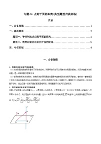 【专项复习】高考数学专题04 点到平面的距离（题型训练）.zip