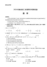 （新高考新构架19题）安徽省2024年高三质量联合检测试卷 数学试卷（原卷版+含解析）