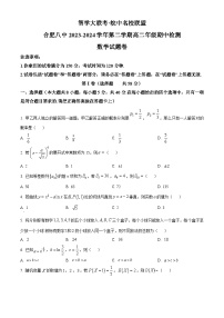 安徽省合肥市第八中学2023-2024学年高二下学期期中检测数学试题（原卷版+解析版）