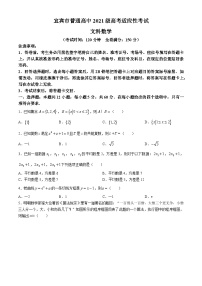 四川省宜宾市2024届高三下学期三模数学（文）试卷（Word版附答案）