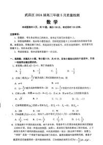 2024武昌区高三5月质量检测数学试卷及参考答案