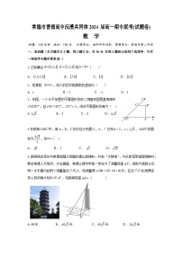 湖南省常德市沅澧共同体2023-2024学年高一下学期期中考试数学试题