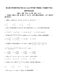 辽宁省沈阳市东北育才学校科学高中部2023-2024学年高二下学期期中考试数学试题