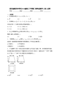 四川省射洪中学校2024届高三下学期二模考试数学（理）试卷(含答案)