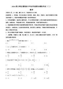 2024届广东省大湾区高三下学期联合模拟考试（二）数学试题（原卷版+解析版）