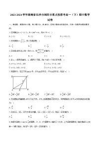 2023-2024学年湖南省长沙市浏阳市重点校联考高一（下）期中数学试卷-普通用卷