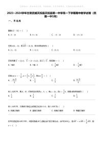 2023_2024学年甘肃武威天祝县天祝县第一中学高一下学期期中数学试卷（民勤一中5月）