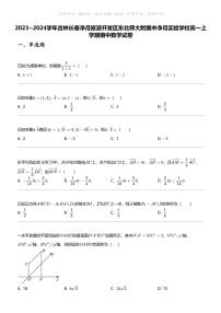2023_2024学年吉林长春净月旅游开发区东北师大附属中净月实验学校高一上学期期中数学试卷