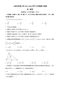 云南省大理白族自治州大理市大理白族自治州民族中学2023-2024学年高一下学期5月期中检测数学试题