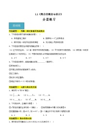 必修 第一册1.1 集合的概念与表示精品综合训练题