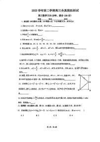 上海市大同中学2023-2024学年高三三模数学试卷