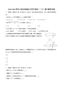 2023-2024学年上海市黄浦区大同中学高二（下）期中数学试卷-普通用卷