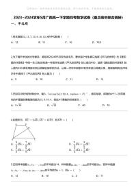 2023_2024学年5月广西高一下学期月考数学试卷（重点高中联合调研）