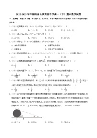 2022-2023学年湖南省长沙实验中学高一（下）期末数学试卷