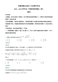 河南省濮阳市南乐县豫北名校2023-2024学年高一下学期5月月考数学试题（学生版+教师版）