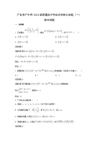 数学：广东省广州市2024届普通高中毕业班冲刺训练题（一）试题（解析版）