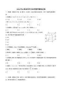 2024年山东省枣庄市高考数学模拟试卷（含详细答案解析）