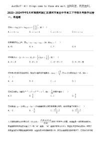 2023_2024学年5月河南漯河源汇区漯河市高级中学高三下学期月考数学试卷