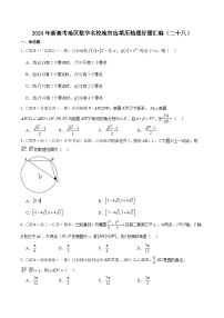 2024年新高考地区数学名校地市选填压轴题好题汇编（二十八）（原卷版）