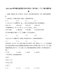 2023-2024学年湖北省武汉市华中师大一附中高二（下）期中数学试卷-普通用卷