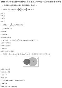 2022~2023学年安徽阜阳颍州区阜阳市第三中学高一上学期期中数学试卷