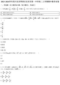 2023~2024学年四川宜宾翠屏区宜宾市第一中学高二上学期期中数学试卷