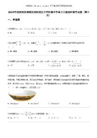 [数学]2024年陕西西安雁塔区陕西师范大数学附属中学高三三模理科数学试卷（第十次）