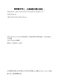 高考第一轮文科数学（人教A版）解答题专项二　三角函数与解三角形