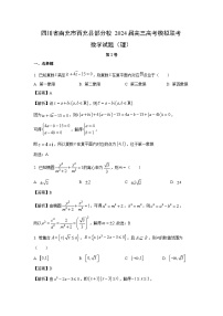 [数学]四川省南充市西充县部分校2024届高三高考模拟联考试题（理）（解析版）