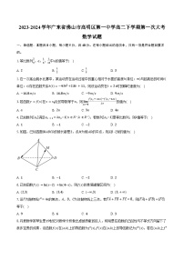2023-2024学年广东省佛山市高明区第一中学高二下学期第一次大考数学试题（含答案）