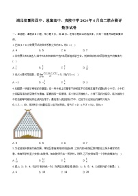 湖北省襄阳四中、恩施高中、夷陵中学2024年6月高二联合测评数学试卷（含答案）