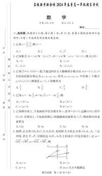 湖南省名校联考联合体2024年高一下学期期末考试数学试题+答案