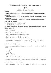 吉林省吉林市实验中学等友好学校2023-2024学年高一下学期期末联考数学试题(无答案)