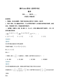 安徽省滁州市2024届高三下学期适应性考试数学试卷（Word版附解析）