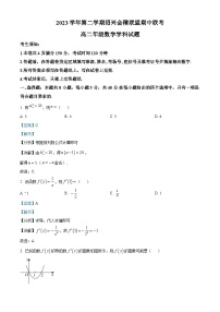 浙江省绍兴市会稽联盟2023-2024学年高二下学期4月期中联考数学试卷（Word版附解析）