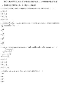 2023~2024学年江西宜春丰城市东煌学校高二上学期期中数学试卷（含答案与解析）