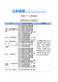 专题07 三角函数（七大考点）-【好题汇编】三年（2022-2024）高考数学真题分类汇编（全国通用）