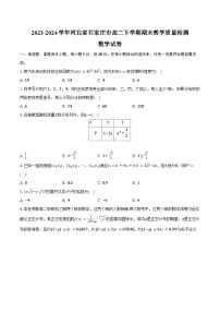 2023-2024学年河北省石家庄市高二下学期期末教学质量检测数学试卷（含解析）