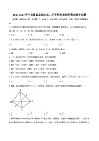 2023-2024学年安徽省宣城市高二下学期期末调研测试数学试题（含解析）