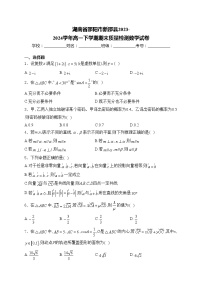 湖南省邵阳市新邵县2023-2024学年高一下学期期末质量检测数学试卷(含答案)