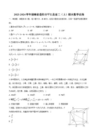 2023-2024学年湖南省岳阳市平江县高二（上）期末数学试卷(含解析）