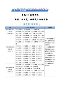 专题18 圆锥曲线（椭圆、双曲线、抛物线）小题综合- 十年（2015-2024）高考真题数学分项汇编（全国通用）