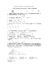 [数学]四川省广安友实学校2023-2024学年高一下学期6月月考数学试题