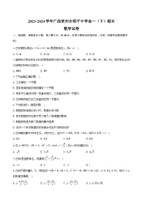 2023-2024学年广西贺州市昭平中学高一（下）期末数学试卷（含答案）